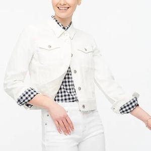Jcrew white jean jacket